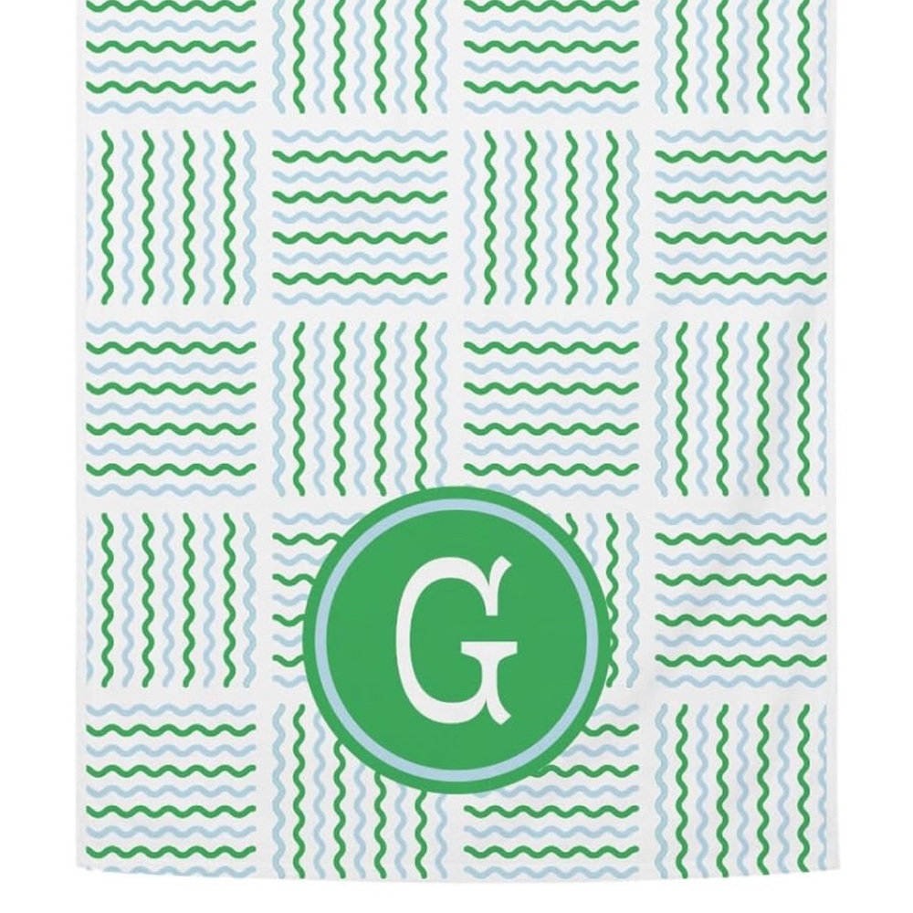 Mary Square Initial G beach Towel